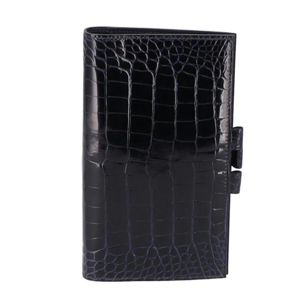 Hermes Agenda Vision Black Crocodile Alligator Bag